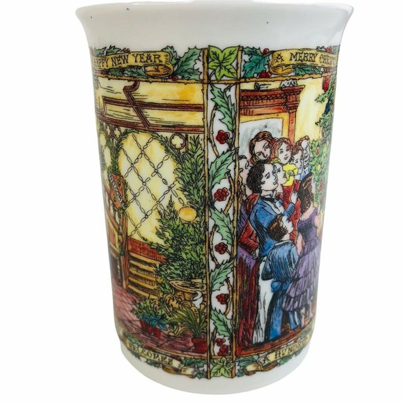 Dunoon Christmas Cheer Series Mug Scotland Stoneware Victorian Party Ceramic - Picture 2 of 8